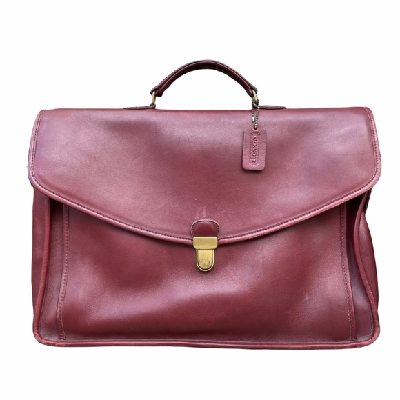 Vintage Coach Leather Briefcase with gold hardware Made in the USA - Picture 4 of 13